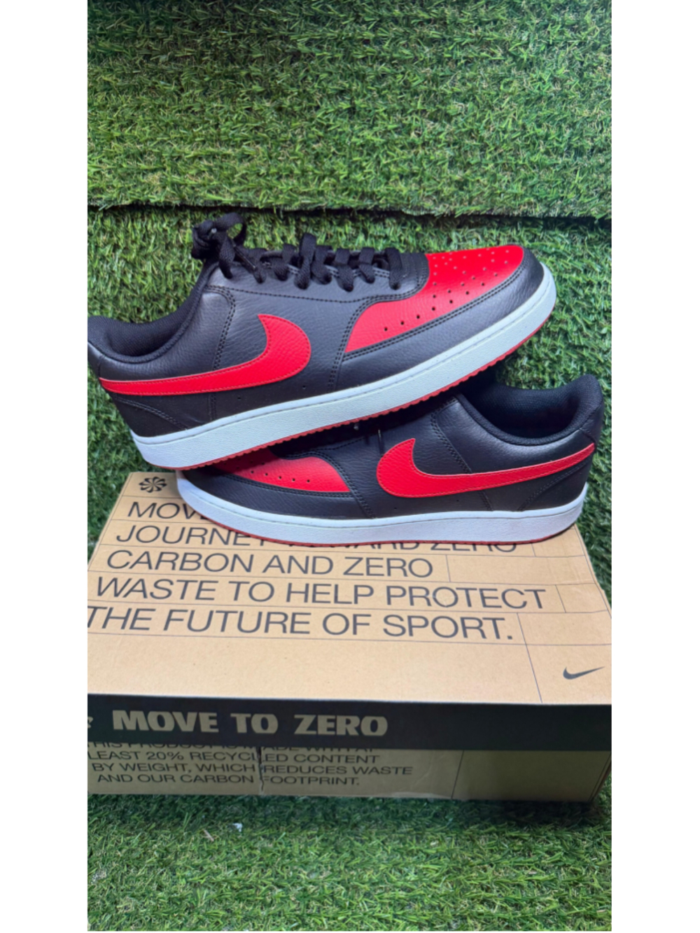 Men's Nike Court Vision Sneakers Size 11 Black and Red #z10 x4